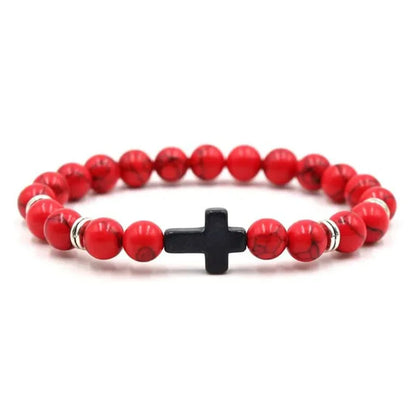 Natural Stone Beads Rosary Bracelet for Meditation - Smarsty