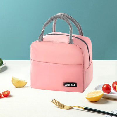Solid Color Twill Bento Bag Portable Thermal Lunch Box - Smarsty