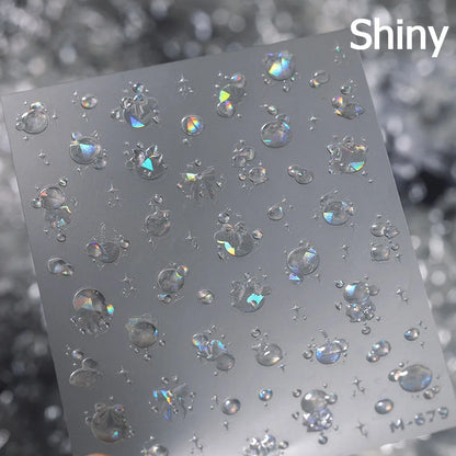 5D Summer Beach Nail Stickers with Shiny Sea Designs - Smarsty