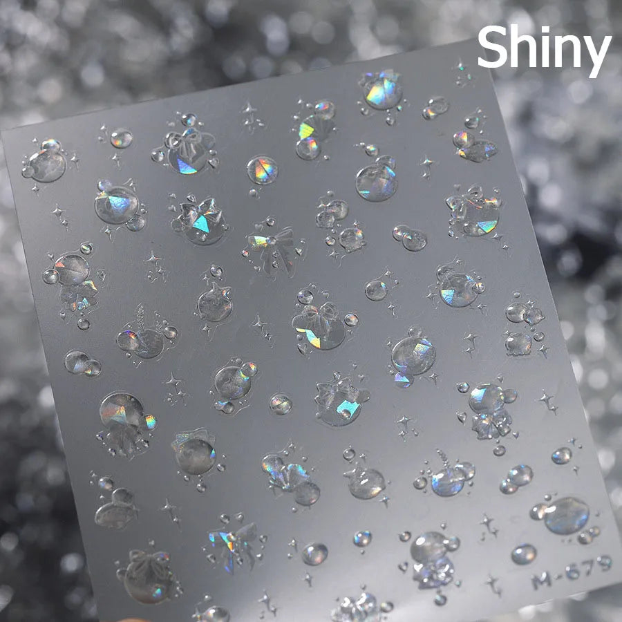 5D Summer Beach Nail Stickers with Shiny Sea Designs - Smarsty