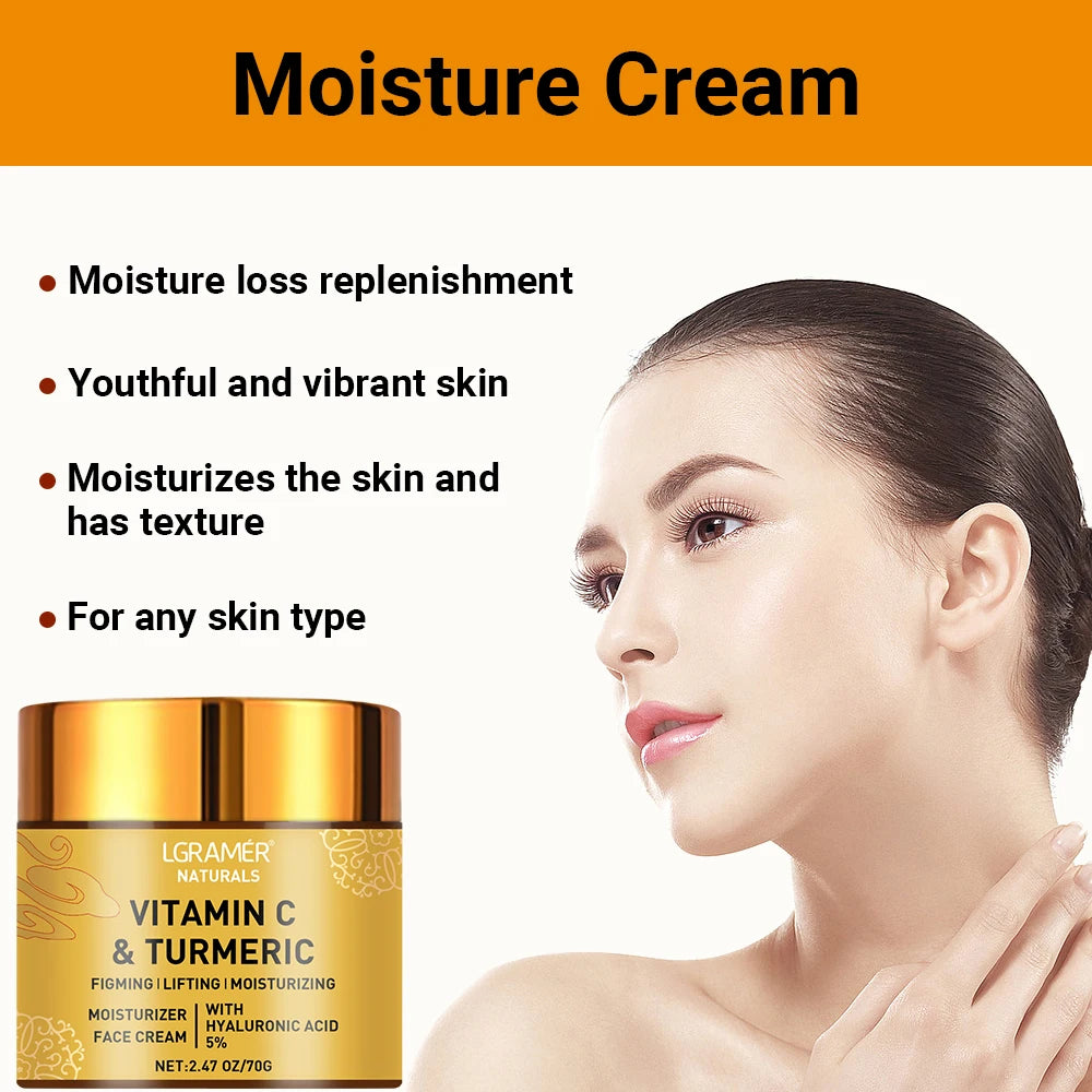 Turmeric Vitamin C Face Cream for Firming Hydration - Smarsty