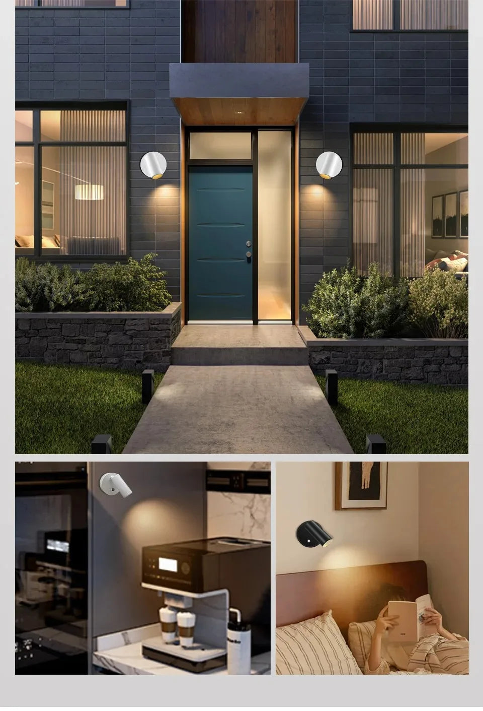 Dimmable LED Wireless USB Rechargeable Wall Spotlight - Smarsty