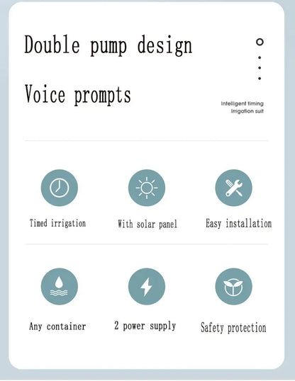 Solar Powered Automatic Garden Drip Irrigation Timer System - Smarsty