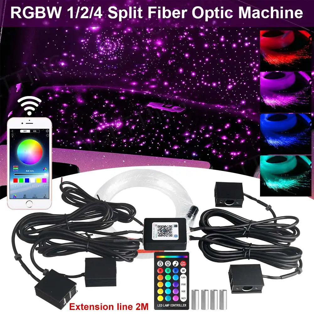 16W Fiber Optic Star Ceiling Lights Atmosphere APP Control Fashion Ceiling Roof Car Star for Car Home Party