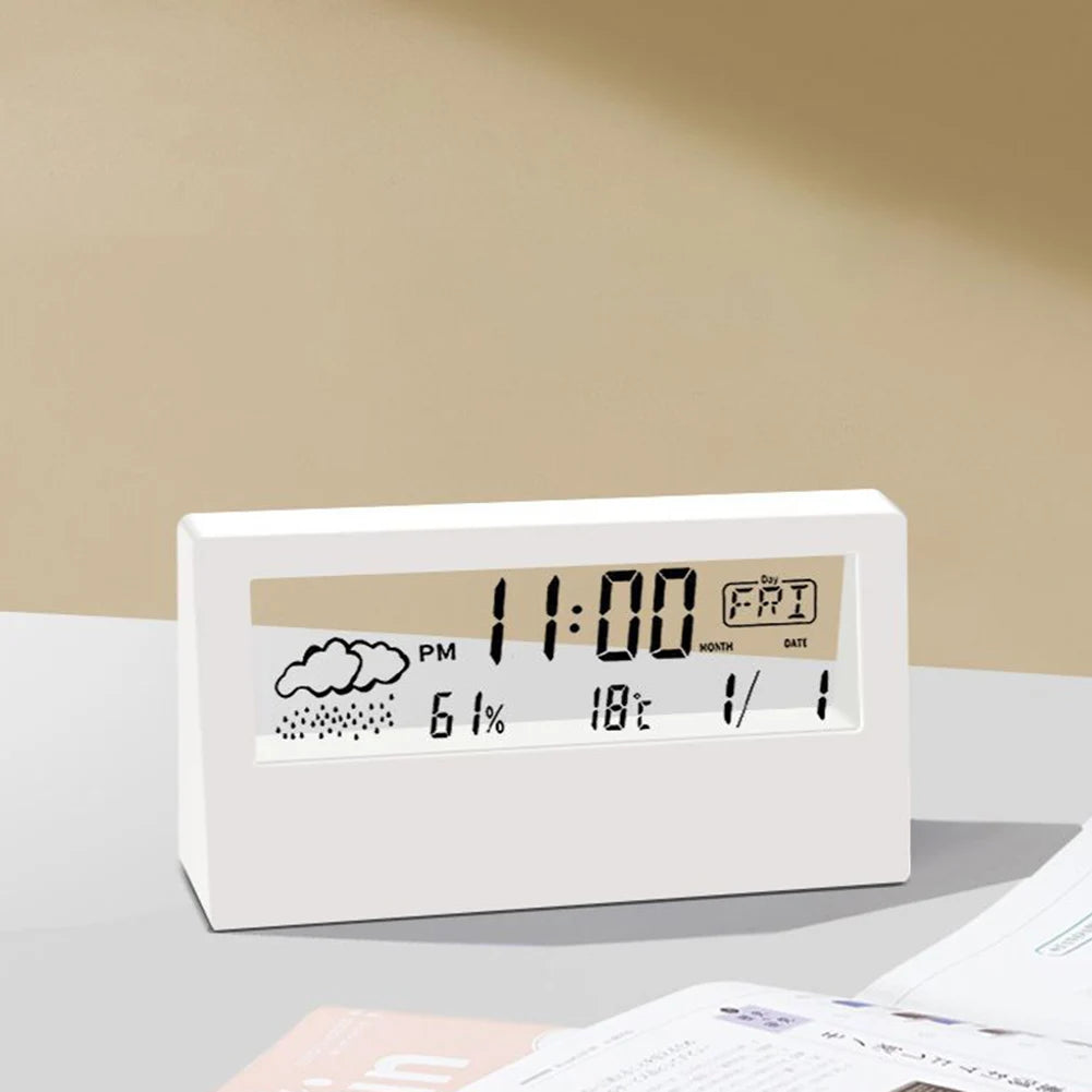 Digital Thermo-Hygrometer Alarm Clock for Home Decor - Smarsty