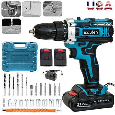 Multifunctional 21V rechargeable impact drill lithium battery cross-border flashlight gun drill electric screwdriver electric dr