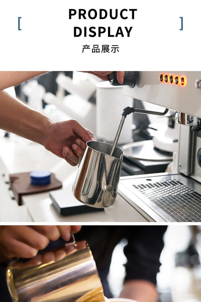 Milk Frother Jug Stainless Steel Container 100ML 350ML 600ML Frothing Pitcher Coffee Cups Latte Barista Espresso Maker Accessory - Smarsty