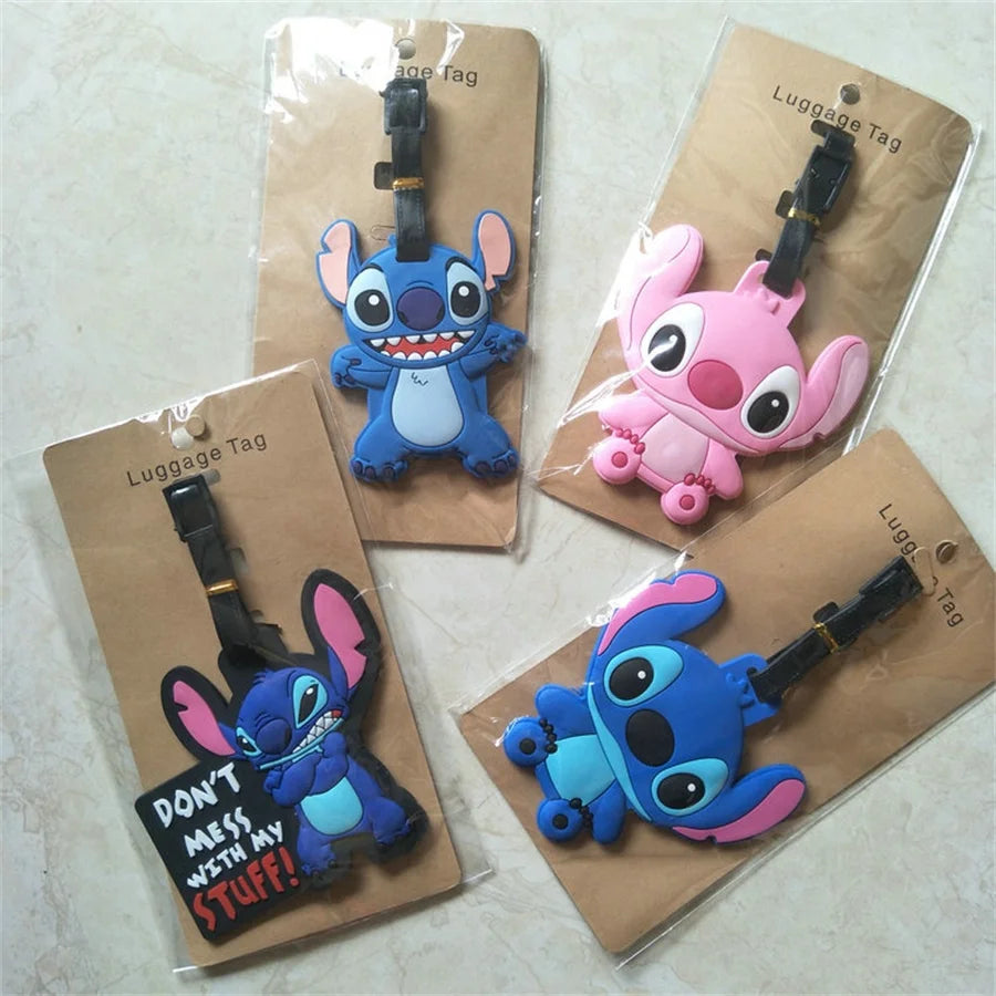 Don't mess with my stuff!Cartoon Stitch Luggage Tag Suitcase Name Address Label - Smarsty