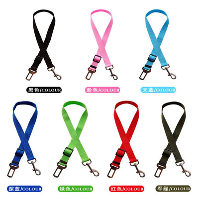 Adjustable Dog Car Seat Belt Harness with Reflective Cushioning - Smarsty