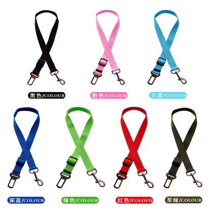 Adjustable Dog Car Seat Belt Harness with Reflective Cushioning - Smarsty