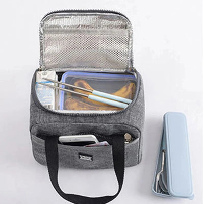 Insulated Portable Lunch Bag For Women Office Tote Compact - Smarsty