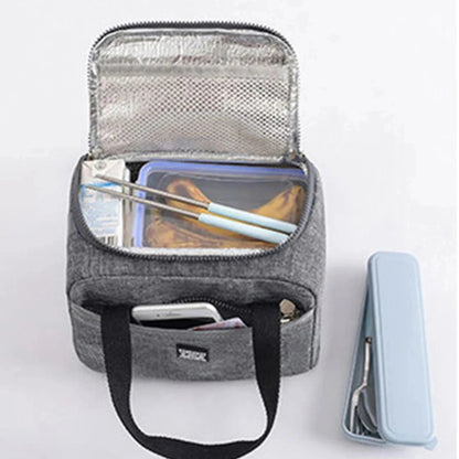 Insulated Portable Lunch Bag For Women Office Tote Compact - Smarsty