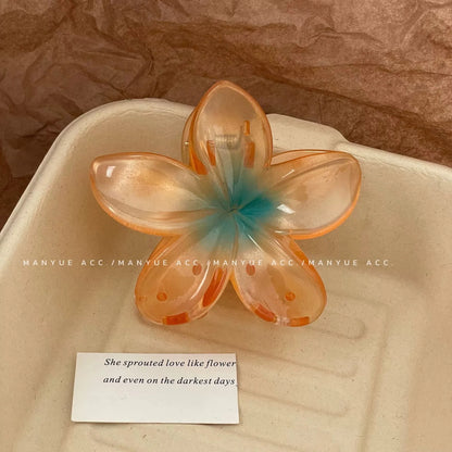 Elegant Gradient Flower Hair Clips Large Secure Hold - Smarsty