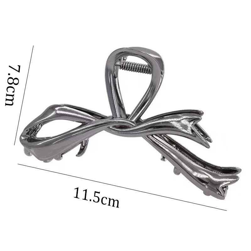 Korean Geometric Metal Hair Clip Durable Alloy Claw - Smarsty