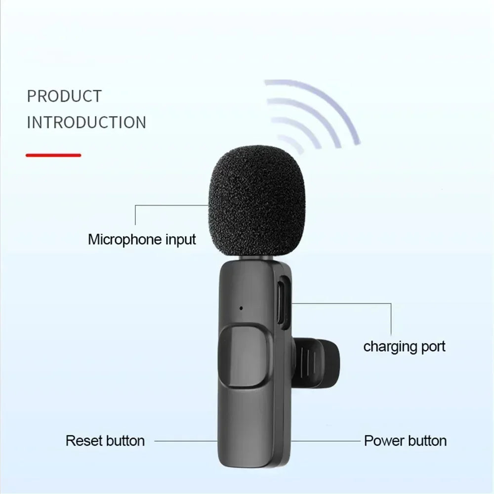 Portable Wireless Lavalier Microphone for Clear Live Streaming - Smarsty