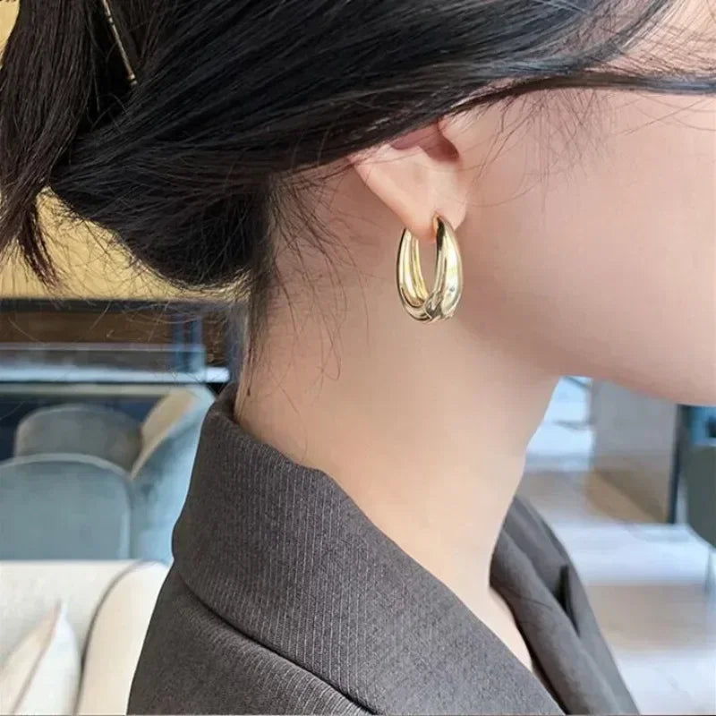 Vintage Metal Drop Earrings for Women - Classic Party Jewelry - Smarsty