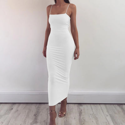 JZ461 New Summer Women's Dress Long Sling Dresses Club Sexy Suspender Dress - Smarsty
