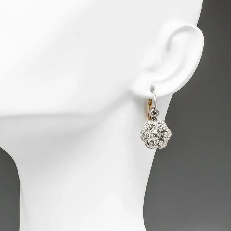 Gorgeous Flower Crystal Drop Earrings for Elegant Weddings - Smarsty