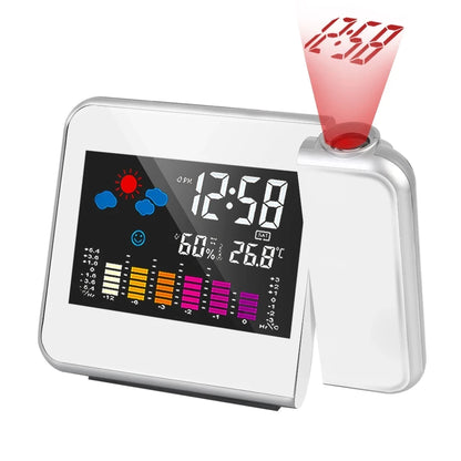 Color Screen Digital Projection Alarm Clock with Rotating Display - Smarsty