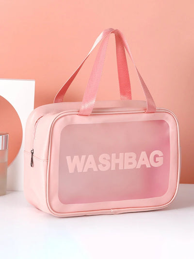 Semi Transparent PVC Makeup And Toiletries Bag With Capacity - Smarsty