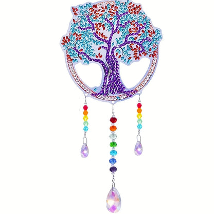 Acrylic Double-Sided Crystal Diamond Painting Wind Chimes - Smarsty