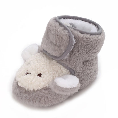Soft Soled Bear Baby Snow Boots Warm Plush First Walkers - Smarsty