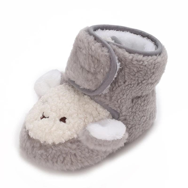 Soft Soled Bear Baby Snow Boots Warm Plush First Walkers - Smarsty