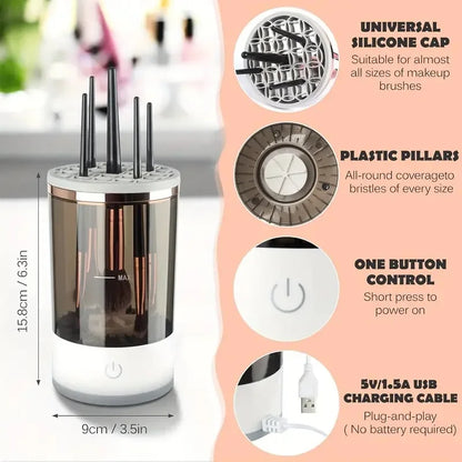 USB Portable Electric Makeup Brush Cleaner for Quick Cleaning - Smarsty