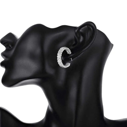 925 Sterling Silver Stud Earrings Lightweight All Match - Smarsty