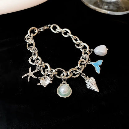 Starfish Shell Conch Bracelet for Women Summer Beach Jewelry - Smarsty