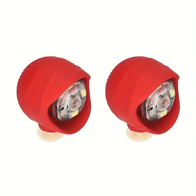 2pcs Shoe Lights PVC LED Headlight Shoe Charms Accessories for Night Rides, Walk & Dog Walks Outdoor Activities,3 Lighting Modes - Smarsty