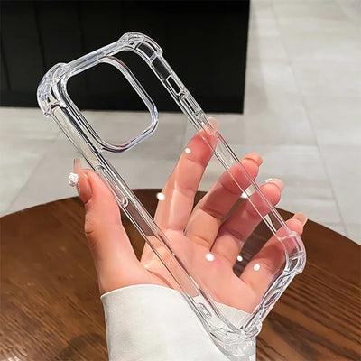 Smarsty Shockproof Transparent IPhone Case With Soft Silicone Bumper -