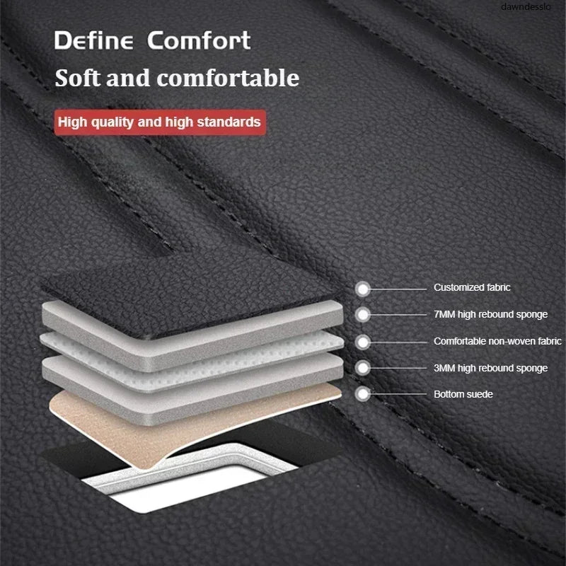 PU Leather Car Seat Cover Four Seasons Universal Fit - Smarsty
