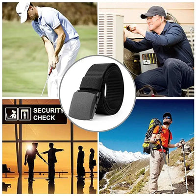 Nylon Tactical Belt with Automatic Buckle Comfortable Lightweight - Smarsty