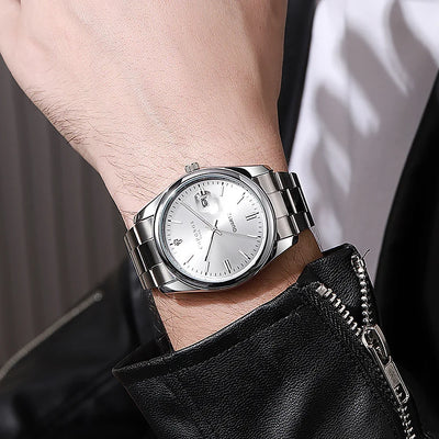Luxury Waterproof Men's Wristwatch with Luminous Date Feature - Smarsty