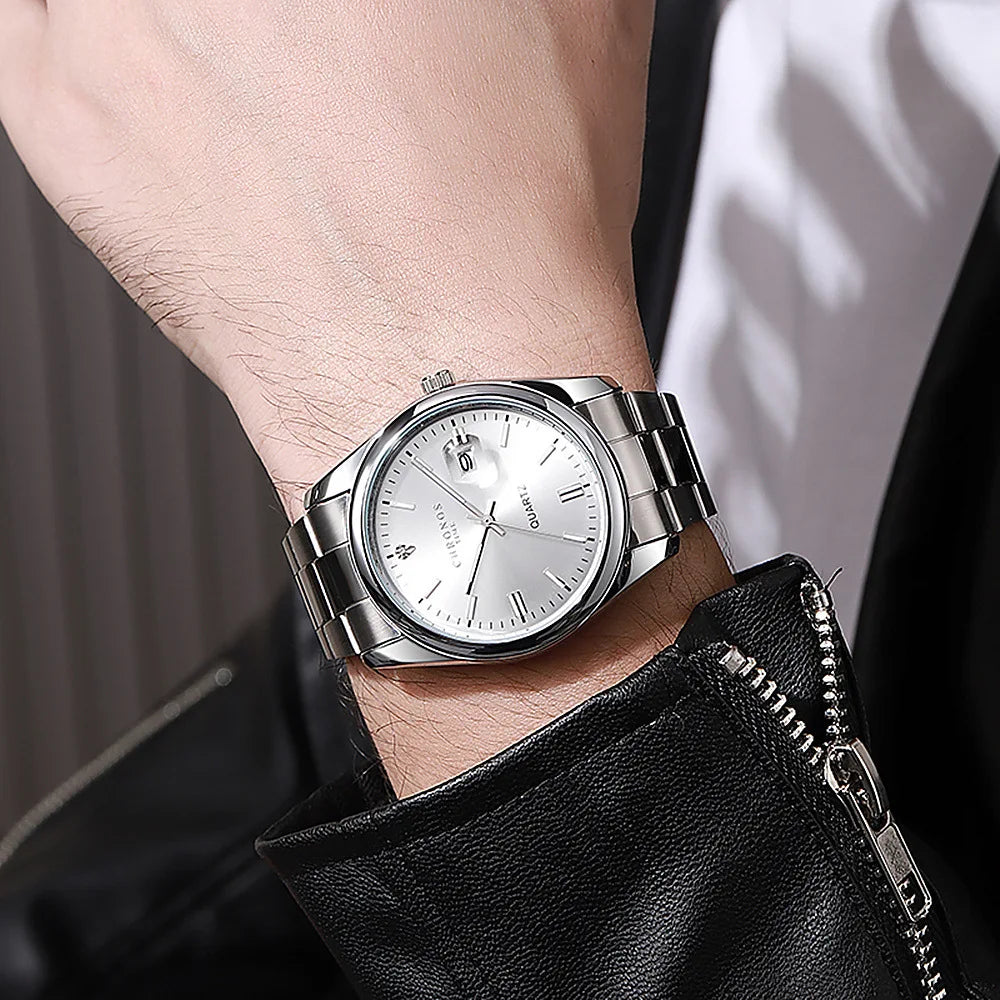 Chronos Luxury Waterproof Men's Wristwatch with Luminous Dial - Smarsty