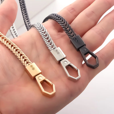Snake Bag Chains Bag Chain Strap Replacement 7mm Wide Flat Chain Strap Metal Chains for Wallet Tote Bag Shoulder Crossbody Bag - Smarsty