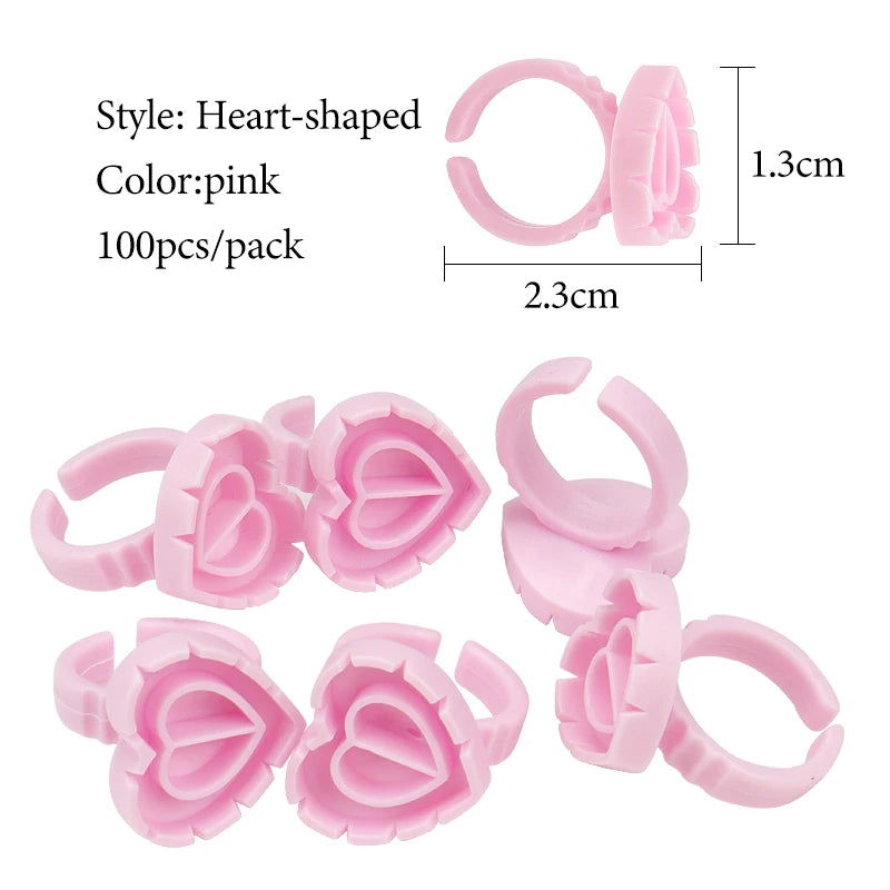100 Pcs Disposable Eyelash Glue Holder Cups for Easy Makeup - Smarsty