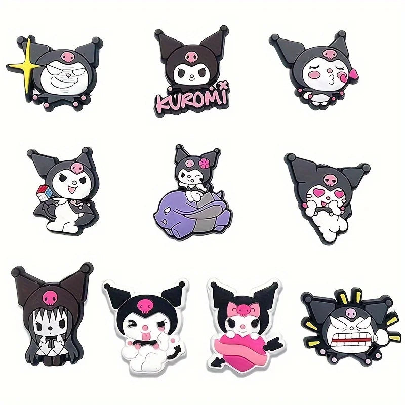 MINISO 10/30pcs Sanrio Shoe Decorations Accessories Charms For Clogs Bogg Bag Bubble Slides Sandals, Gift Idea for Birthday