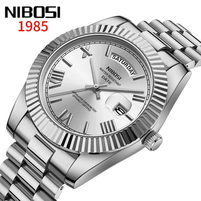 NIBOSI Luxury Stainless Steel Quartz Watch for Men - Smarsty