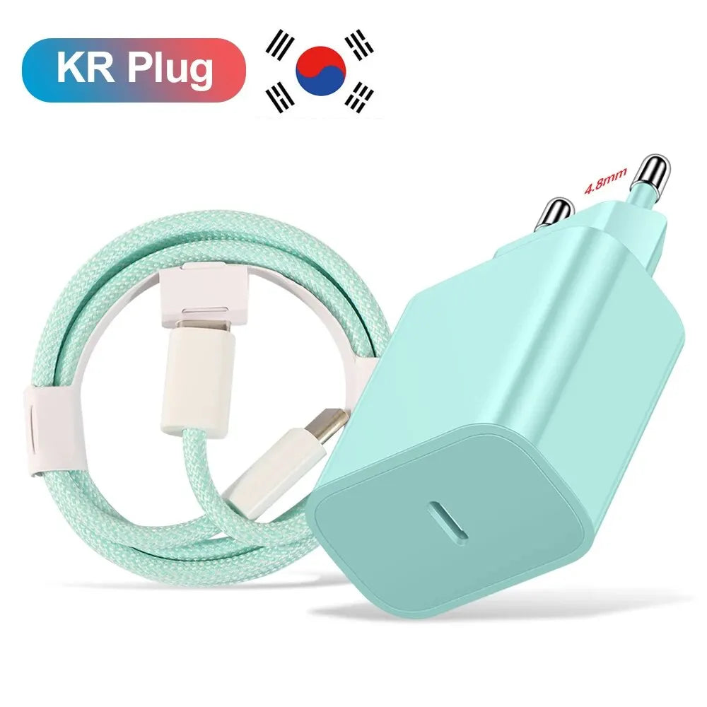20W USB C PD Charger For iPhone15 GalaxyS23 Fast Charge - Smarsty