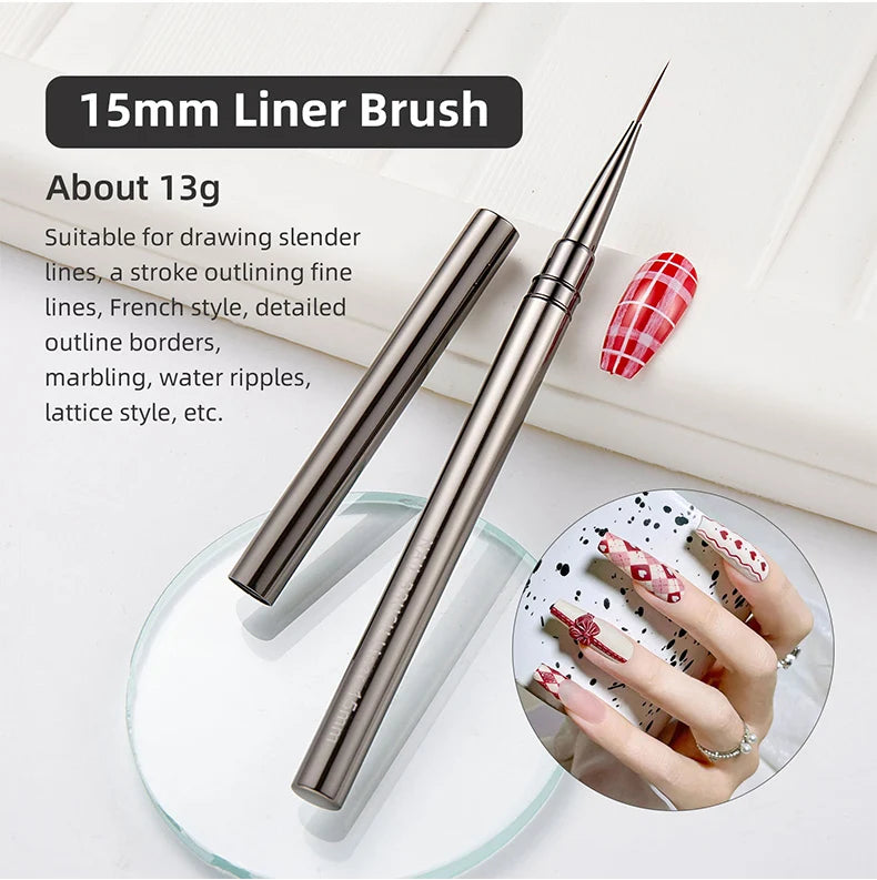 5PCS Nail Art Liner Brushes for Precision Manicure Designs - Smarsty