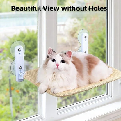 Cordless Cat Hammock With Suction Cups For Sunbathing - Smarsty