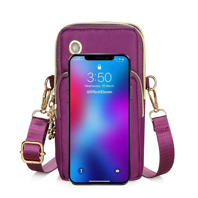 Womens Crossbody Phone Bag Mini Bag With Zipper Everyday Use - Smarsty