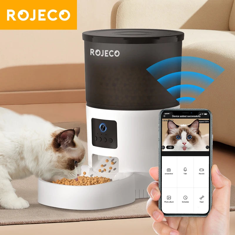 ROJECO 3L Automatic Pet Feeder With Remote Control - Smarsty