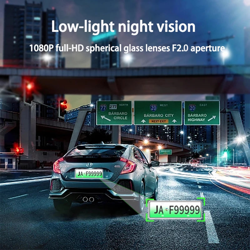1080P Car Dash Cam Front Rear Night Vision Recording - Smarsty