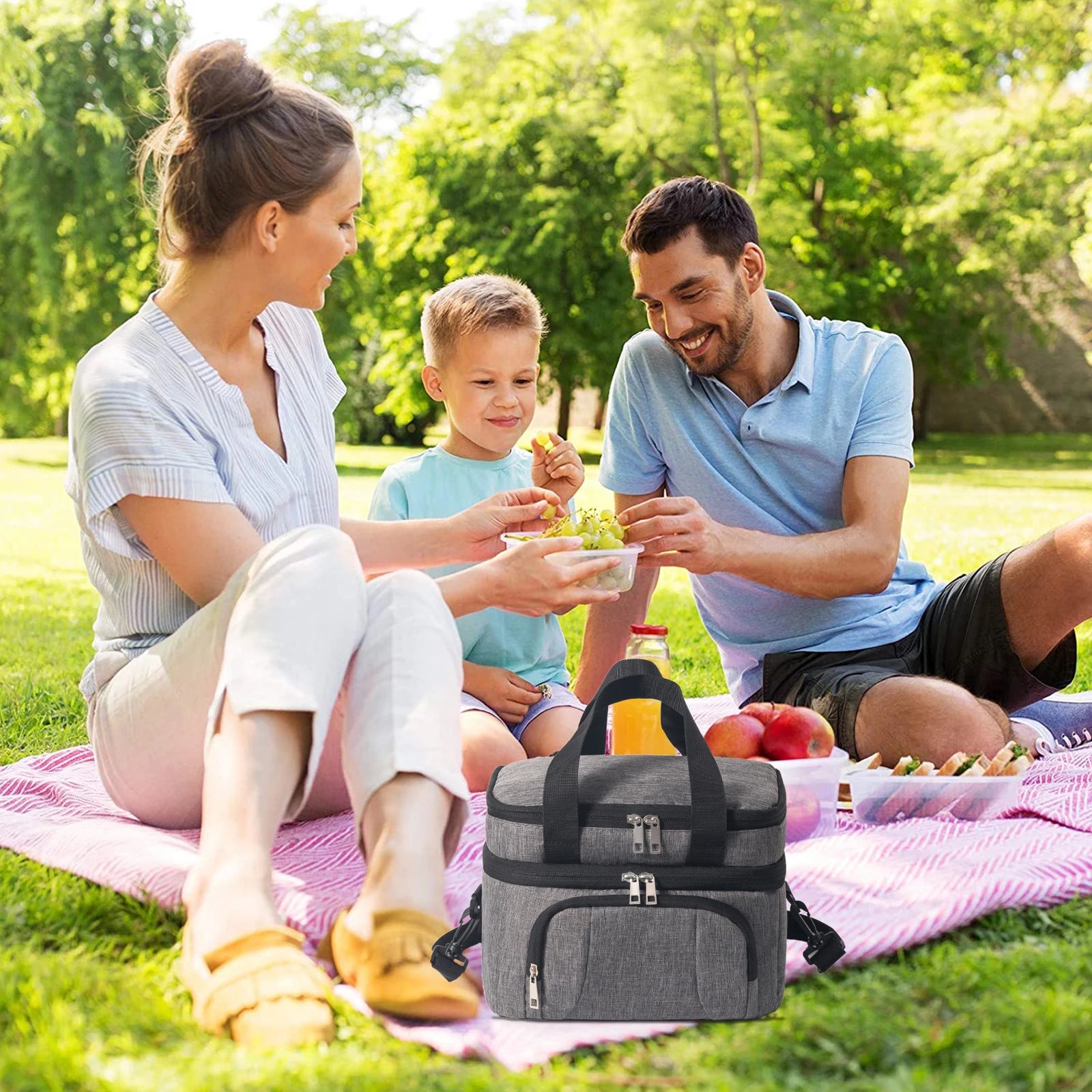 Insulated Lunch Bag With Adjustable Strap And Waterproof - Smarsty
