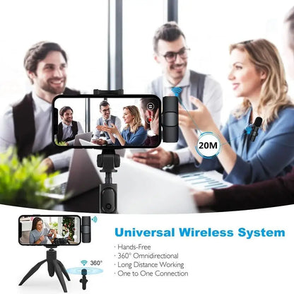Wireless Lavalier Microphone for iPhone and Android - Smarsty