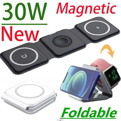 3 In 1 Wireless Magnetic Charger Dock For iPhone Pro - Smarsty