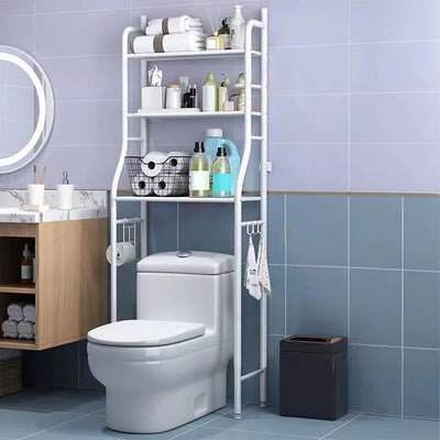 Over Toilet Storage Shelf,2/3-Tier Freestanding Over The Toilet Storage,Metal Bathroom Shelves with Paper Holder and Removable - Smarsty